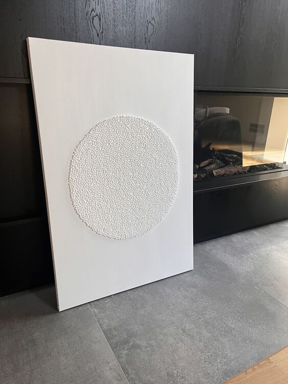 Akustiline akrüülmaal Valge Laguun – 80×120 cm – 69 eur