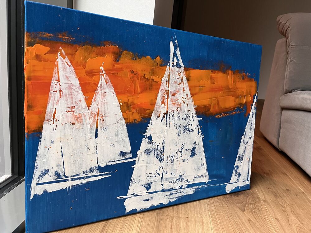 Akrüülmaal Päiksepurjed – 70×50 cm – 29 eur