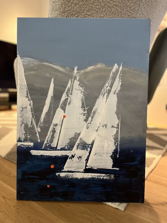 Akrüülmaal Sailing – 50×70 cm – 299 eur